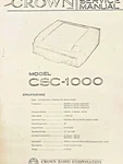 Crown CSC-1000 Cassette Car Stereo Player. Fixed Price $15.00.