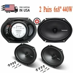 4X Rockford Fosgate R168X2 6X8"440W Way Car Audio Coaxial Speakers, Pairs. Fixed Price $159.98.