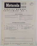1950S Motorola Auto Radio Service Manual # 3MF/FORD FAD-18805-C Supplement B. Fixed Price $7.37.