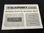 1983 1984 Blaupunkt Monterey SQR22 Stereo Radio Owner's Manual Porsche Brochure. Fixed Price $149.98.