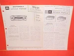 1970 Motorola Car Auto 8-TRACK Stereo Tape Player Service Shop Manual TM705S. Fixed Price $26.99.