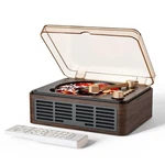 Retro Walnut Wood Cd Player With Speakers Bluetooth Fm Radio Remote Control. Fixed Price $67.29.