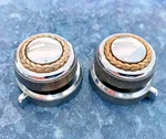 MID-1970S Cadillac Radio Knobs Set Chrome Metal Gold Wreath 1602758/1497099 Exc!. Fixed Price $17.95.
