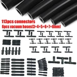 5FT 3 4 6 8 10MM Auto Car Vacuum Silicone Hose Line Pipe Tube Kit +connectors. Fixed Price $33.50.