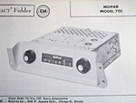 1959 Chrysler Mopar Simca 701 Radio Photofact. Fixed Price $10.00.