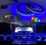 Jhb Pair 12" Rgb Colors Led Car Speaker Subwoofers Sound System Rings Lights. Fixed Price $93.00.