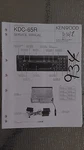 Kenwood KDC-65R Service Manual Original Repair Book Car Radio Cd Disc Player. Fixed Price $19.98.
