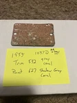 1955 Chevy Belair Two-door Hardtop Cowl Tag #2. Fixed Price $300.00.