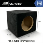 1.25 Ft Sealed Mdf Enclosure For Single Jl Audio 10" (10W7AE) Sub Woofer. Fixed Price $169.99.