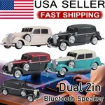 Retro Car Bluetooth Speaker Dual 2" Bass Hands-free Calling Led Lights. Fixed Price $26.75.