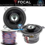 Pkg Focal 100CA1SG 4" Car Audio 2-WAY Coaxial Speakers + True 16 Gauge 50 Ft. Fixed Price $129.99.