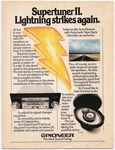 Pioneer Stereo Electronics Ad Supertuner Ii Car 1980 Lightning Bolt. Fixed Price $11.72.
