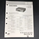 Sony Service Manual For The XR-900 Cassette Car Stereo. Fixed Price $10.40.