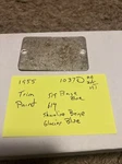 1955 Chevy Belair Two-door Hardtop Cowl Tag. Fixed Price $300.00.
