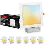 Vtuik Inch 6 Pack 18W Dimmable Square Led Can Light Retrofit With Junction Box. Fixed Price $136.61.