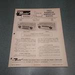 Vintage Bendix Radio Manual 1962 American Rambler. Fixed Price $12.00.