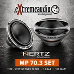 Hertz Mp 70.3 - Set Midrange Mm With Speaker Grilles 1 Pair. Fixed Price $152.05.