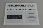 Operating Instructions Manual Blaupunkt Car Radio Mannheim 23 Stand 04/1983. Fixed Price $21.59.
