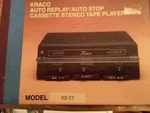 *new*nos Kraco Model KS-72 Auto Replay/ Stop Cassette Stereo Tape Player. Fixed Price $110.00.