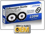 Vw Beetle Front Door Speakers Alpine Car Kit With Adapter Pods 220W Max. Fixed Price $86.10.