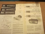 1960 - 1964 Corvair Motorola Radio Service Manual Set Pcs. Fixed Price $10.00.