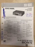 Sony Service Manual For The XR-900 Cassette Car Stereo Repair Mp. Fixed Price $7.98.