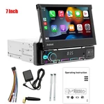 Single 1 Din 7" Stereo Radio Carplay Android Auto Wifi Flip Out Touch Screen. Fixed Price $125.99.