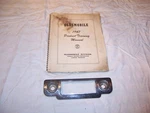 1947 - 1948 Oldsmobile Radio Face Plate Bezel And Training Manual. Fixed Price $39.95.