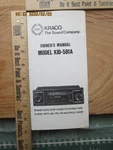 Kraco Model KID-581A Cassette Stereo Tape Player Owners Manual. Fixed Price $9.99.