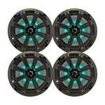 Kicker 8" 300 Watt Max Marine Multicolor Led Speakers W/charcoal Grilles (qty 4). Fixed Price $399.96.