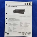 Sony EXR-12 Service Manual Original Paper Oem Repair Guide Usa. Fixed Price $79.00.