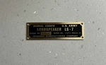 WW2 Loudspeaker Data Plate Ls 7 Brushed Brass 3 Willys Jeep Operadio. Fixed Price $20.30.