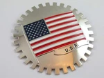 Grille Badge Usa Flag For Car Truck Mount American Chrome. Fixed Price $35.94.