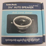 Nos Radio Shack Realistic 3.5" Auto Speaker 40-1325A Dual Cone Design. Fixed Price $25.00.
