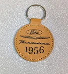 Ford Thunderbird Antique Brown Leather Key Chain With Custom Year T-bird. Fixed Price $7.99.
