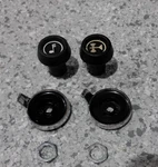 72-76 C3 Corvette Am/fm Radio Knobs Spacers & Nuts--gm #3986829/3986873/3980197. Fixed Price $59.95.