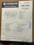 Original Hitachi Service Manual For Csk + Model Car Radios Select One. Fixed Price $9.98.