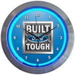 Licensed Built Ford Tough Auto Car Garage Olp Sign Neon Clock 15"X15". Fixed Price $84.99.