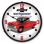 Retro 1965 Chevrolet Red Chevy Pick Up Truck Led Lighted Man Cave Wall Clock. Fixed Price $169.95.