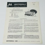 1959 Motorola Radio Service Manual Schematics Parts List CTA9X Chevy Gm. Fixed Price $22.36.
