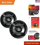 Pioneer TS-F1634R 6.5" 200W 2-WAY Coaxial Car Speakers Balanced Sound Upgrade. Fixed Price $45.00.