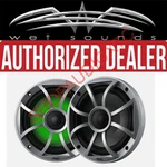 Wet Sounds RECON6-S-RGB Led 6.5" 60 Watt Rms Speakers Silver Xs Grilles Pair. Fixed Price $329.99.