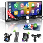 Single Din Radio Compatible With Wireless Apple Carplay, Stereo .... Fixed Price $80.92.