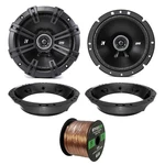 2X Kicker Dsc 6.75" 2-WAY Black Speakers, Adapter, 50 Ft Wire ('98-2013 Harley). Fixed Price $109.99.
