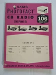Sams Photofact Service Manual Radio CB-106. Fixed Price $10.95.