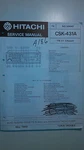Hitachi CSK-431A Service Manual Original Repair Book Car Stereo Radio Tape Deck. Fixed Price $19.98.