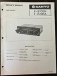 Jul 1977 Sanyo Car Radio F-8705N F-8705A Service Manual. Fixed Price $20.00.
