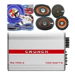 Crunch SA-1100.4 1100W 4-CH Amplifier + 4X Speakers 6" 9" 1000W 6.5" 400W Kit. Fixed Price $184.99.