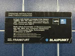 Blaupunkt 1980 Frankfurt Radio Operating Instructions Booklet. Fixed Price $14.99.