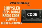 Chrysler Jeep Dodge Radio Code Service Becker Harman. Fixed Price $5.00.